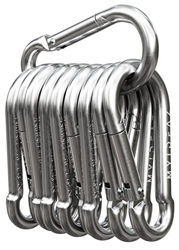 Karabinerhaken 10er Set, Karabiner bis 230 kg, Schlüsselanhänger Karabinerhaken für Hängematten, Camping, Wandern Karabinerhaken 10er Set, Karabiner bis 230 kg, Schlüsselanhänger Karabinerhaken für Hängematten, Camping, Wandern von MyIdeaz