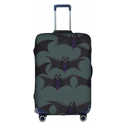 MyPiky Gepäckabdeckung mit Fledermausmuster, Koffer-Schutz, Reisekoffer-Abdeckung für Kinder und Erwachsene, passend für 45,7 - 81,3 cm, Weiß, X-Large von MyPiky