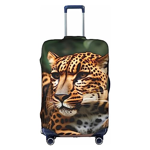 MyPiky Gepäckabdeckung mit Leopardenmuster, elastisch, für Gepäck von 45,7 - 71,1 cm, Weiß, Large von MyPiky