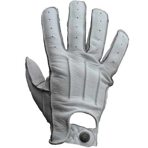 Mycl Turell Motorradhandschuhe Easy Rider - Motorrad Handschuhe Herr - Echtleder - Handschuhe Herren Motorrad Leder mit Aramid Verstärkung - Schlicht und Edel - Retro Vintage Look (Altweiß, M) Mycl Turell Motorradhandschuhe Easy Rider - Motorrad Handschuhe Herr - Echtleder - Handschuhe Herren Motorrad Leder mit Aramid Verstärkung - Schlicht und Edel - Retro Vintage Look (Altweiß, M) von Mycl Turell