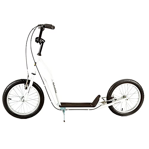 Myfootbike Sports Scooter, Funny, Weiß, Unisex, 16/16, Aluminium von Myfootbike