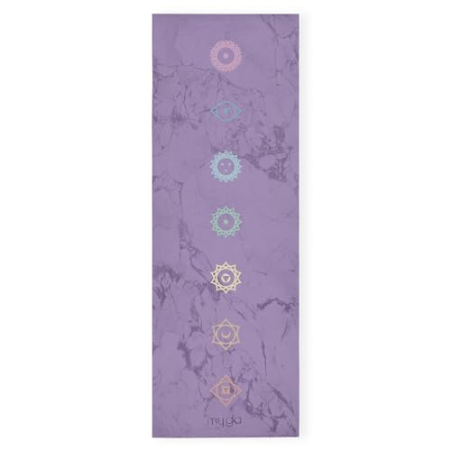 Myga Yogamatte, 6 mm dick, rutschfest, für Yoga, Pilates, Meditation und Fitness, leichte Reise-Yogamatte für Damen und Herren, Chakra von Myga