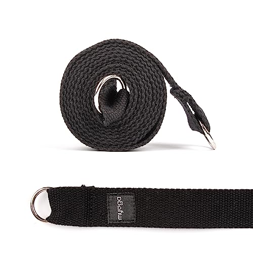 Myga 2 in 1 Belt & Sling (Black) 2-in-1 Yoga-Gürtel und Schlinge (schwarz), 15055 cm von Myga