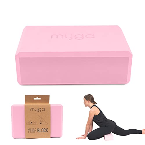 Myga Foam Block Yoga Schaumstoffblock, rosa-Dusty pink, 10812 cm von Myga