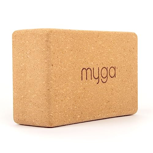 Myga RY1061 Cork Yoga-Stein - Hochdichter Cork Yoga Block - Umweltfreundliche Blöcke - Grundlegende Yoga und Pilates Ausrüstung von Myga