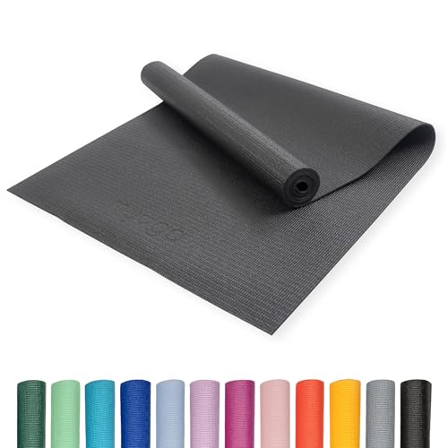 Myga Einsteiger-Yogamatte | Rutschfest & Leicht zu tragen – 4 mm Dicke | Ideal für Yoga, Pilates, Meditation & Fitnessübungen | 173 cm x 61 cm x 4mm | Schwarz Myga Einsteiger-Yogamatte | Rutschfest & Leicht zu tragen – 4 mm Dicke | Ideal für Yoga, Pilates, Meditation & Fitnessübungen | 173 cm x 61 cm x 4mm | Schwarz von Myga