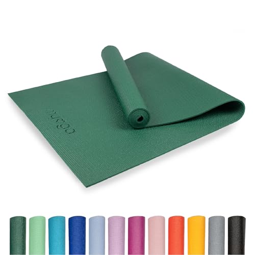 Myga Einsteiger-Yogamatte | Rutschfest & Leicht zu tragen – 4 mm Dicke | Ideal für Yoga, Pilates, Meditation & Fitnessübungen | 173 cm x 61 cm x 4mm | Grün Myga Einsteiger-Yogamatte | Rutschfest & Leicht zu tragen – 4 mm Dicke | Ideal für Yoga, Pilates, Meditation & Fitnessübungen | 173 cm x 61 cm x 4mm | Grün von Myga