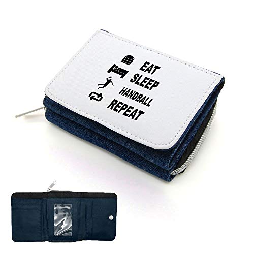 Mygoodprice Eat Sleep Handball Geldbörse mit Klappdeckel, Jean, one size Mygoodprice Eat Sleep Handball Geldbörse mit Klappdeckel, Jean, one size von Mygoodprice