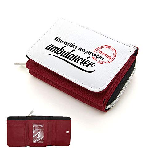 Mygoodprice Geldbörse mit Klappdeckel für Berufsgeld, Passion Krankenwagen, rot, one size, Klassisch von Mygoodprice