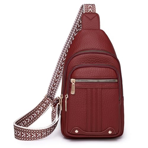 Myhozee Brusttasche Damen Sling Bag, Vegan Leder Crossbody Bag Klein Schultertaschen Crossover & Rucksack Vintage Umhängetasche für Outdoorsport,Wandern, Radfahren,Reisen Myhozee Brusttasche Damen Sling Bag, Vegan Leder Crossbody Bag Klein Schultertaschen Crossover & Rucksack Vintage Umhängetasche für Outdoorsport,Wandern, Radfahren,Reisen von Myhozee