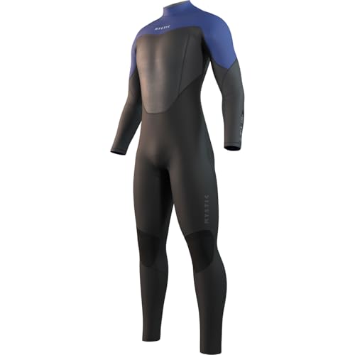 2025 Mystic Herren-Neoprenanzug, 3/2 mm, Reißverschluss hinten, Schwarz / Blau 2025 Mystic Herren-Neoprenanzug, 3/2 mm, Reißverschluss hinten, Schwarz / Blau von Mystic