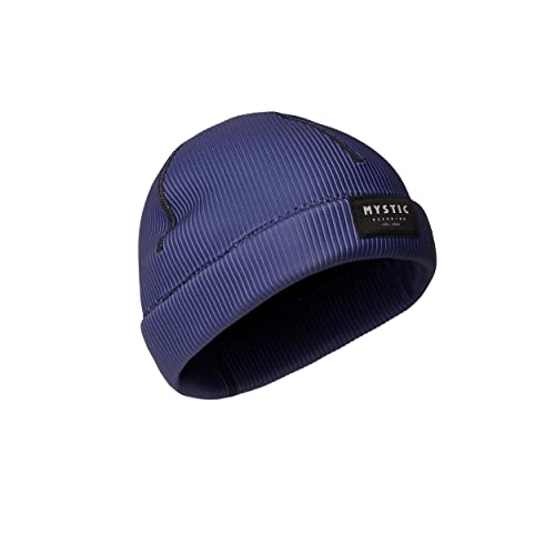 Mystic Watersports - Surf Kitesurf & Windsurfing 2mm Neopren Neoprenanzug Beanie Mütze - Navy - Flatlock - M-Flex (70%) von Mystic