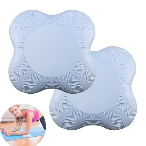 MytaYt 2 Stück Yoga Knie Pad Rutschfest Yoga Knie Padmatte Unterstützt Knie Handgelenke Und Ellbogen Yoga Bolster Knieschoner Für Yoga Pilates Aerobic Gymnastik 20 x 20 x 2 cm Hellblau von MytaYt