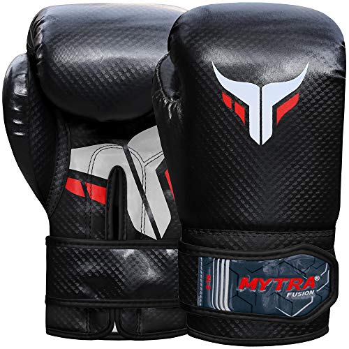 Mytra Fusion Kids Boxing Gloves Carbon AL2 (Black, 4OZ) von Mytra Fusion
