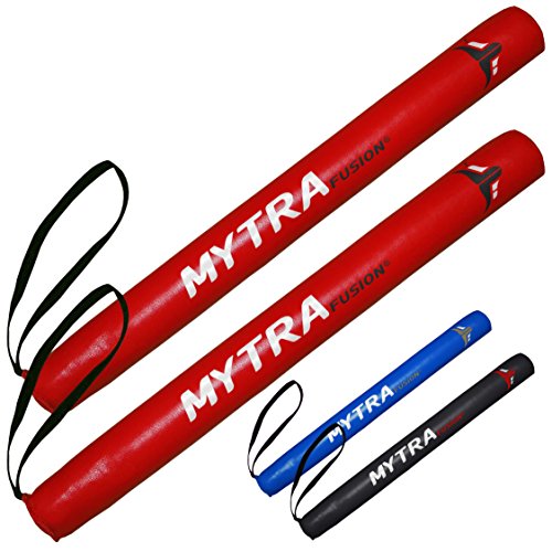 Mytra Fusion Stick Mitt Boxing Sticks Focus Mitts Pads Training Martial Arts Kickboxing Mitts MMA Muay Thai Target Mitts 50X17 (50X17, Red) von Mytra Fusion