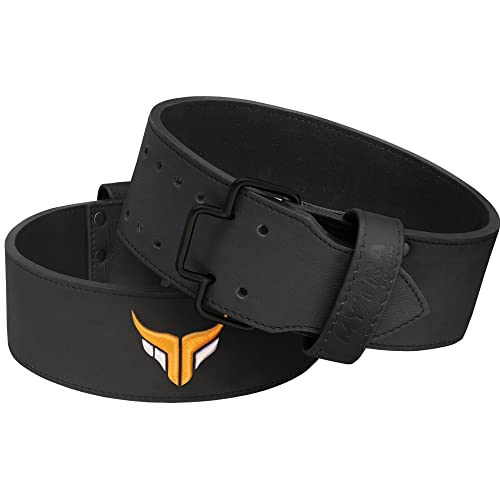 Mytra Fusion Lifting Belt mit Auslöseschnalle gewichthebergürtel Herren, Damen Training, Kraftdreikampf, Fitnessübungen, gewichthebergürtel (Black, L) von Mytra Fusion