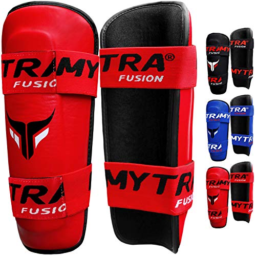Mytra fusion shin pad Shin Guard Shin Protector for Training Protection & Workout (Red, X-Small) von Mytra Fusion