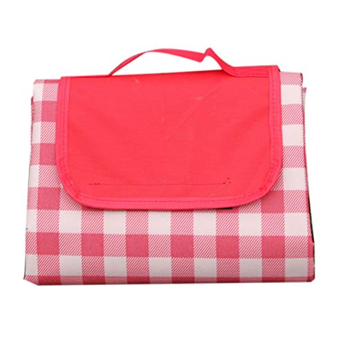 Mzpeldxk Verdickungs Polster Atmungs Aktive Weiche Decke zum Falten im Freien wasserdichte Decke Camping Strand Picknick Matte Rot 200X150Cm von Mzpeldxk