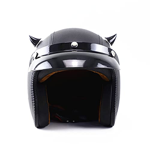 2 Stück Motorradhelm Teufelshörner Luky Funny Decoration Elektroauto Helm mit Saugnapf für Motorrad Fahrrad Kopfbedeckungen Zubehör-4colors (schwarz) von N+B