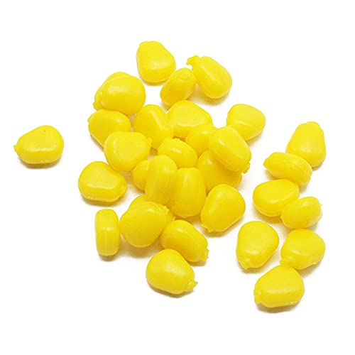 NA 30 Stück große Pop-Up-Angelköder aus gelbem Mais, Kunstköder, zum Karpfenangeln, Angelausrüstung für Karpfenangeln von N\A