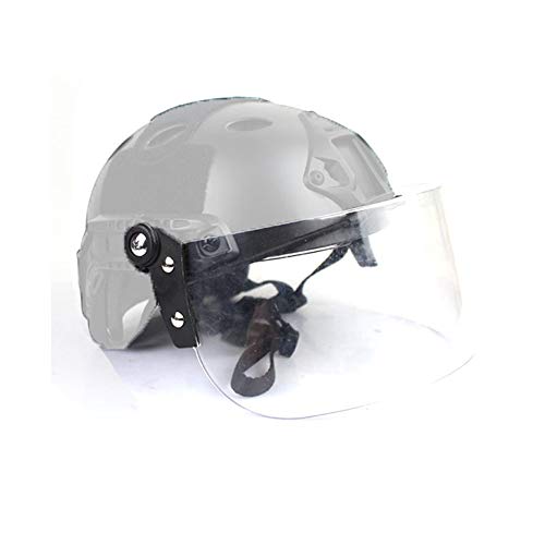 NA Taktischer Gesichtsschutz zum Hochklappen, Visier für Mich Fast Helm, Paintball, Airsoft (schwarz) von N\A