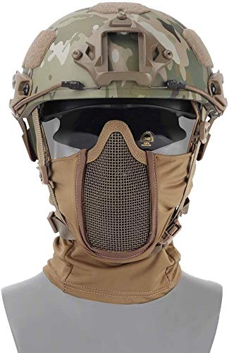 NC Faltbare Design Balaclava Mesh Maske, Taktische Luftpistole Vollgesichtsschutz Balaclava Mesh Mask Ninja Style von NC