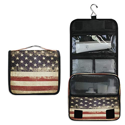 RXYY Hängend Kulturtasche Amerikanisch USA Flagge Star ausklappbar Bad Turnhalle Kulturbeutel Veranstalter tragbar kosmetisch Waschtasche für Frauen Mädchen RXYY Hängend Kulturtasche Amerikanisch USA Flagge Star ausklappbar Bad Turnhalle Kulturbeutel Veranstalter tragbar kosmetisch Waschtasche für Frauen Mädchen von HMZXZ