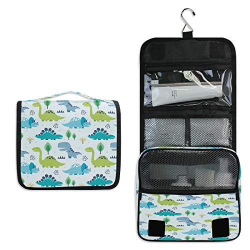 RXYY Hängend Kulturtasche Tropisch Tier Dinosaurier Muster ausklappbar Bad Turnhalle Kulturbeutel Veranstalter tragbar kosmetisch Waschtasche für Frauen Mädchen RXYY Hängend Kulturtasche Tropisch Tier Dinosaurier Muster ausklappbar Bad Turnhalle Kulturbeutel Veranstalter tragbar kosmetisch Waschtasche für Frauen Mädchen von HMZXZ