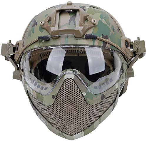 N/W Frauen Erwachsene Taktischer Helm mit Gesichtsschutz, Pilotenschutzhelm, Airsoft Paintballhelm Mit Abnehmbarer Maske und Schutzbrille N/W Frauen Erwachsene Taktischer Helm mit Gesichtsschutz, Pilotenschutzhelm, Airsoft Paintballhelm Mit Abnehmbarer Maske und Schutzbrille von N/W