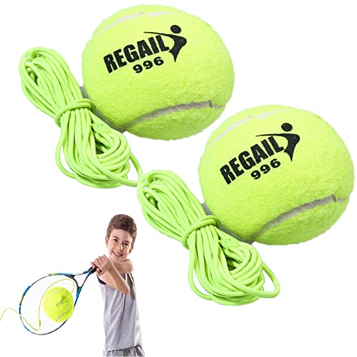 N-AA Tennisball mit elastischem Band, Tennisball, ideal für Tennisübungen im Fitnessstudio und im Freien, mit einem Sprungball, langlebig und leicht, 2 Stück N-AA Tennisball mit elastischem Band, Tennisball, ideal für Tennisübungen im Fitnessstudio und im Freien, mit einem Sprungball, langlebig und leicht, 2 Stück von N-AA
