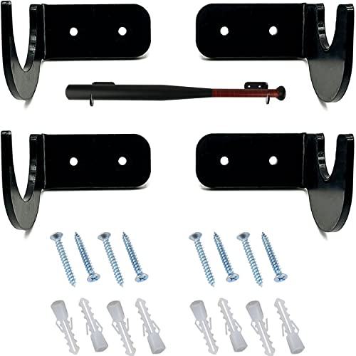 2 Paar Wandhalterung Baseballschläger Halterung Baseball Display Rack/Stand Acryl Baseballschläger-Aufhängeregal mit Schrauben für Baseballschläger Softballschläger Hockeyschläger(Schwarz 2 Paar Wandhalterung Baseballschläger Halterung Baseball Display Rack/Stand Acryl Baseballschläger-Aufhängeregal mit Schrauben für Baseballschläger Softballschläger Hockeyschläger(Schwarz von PEZEEU