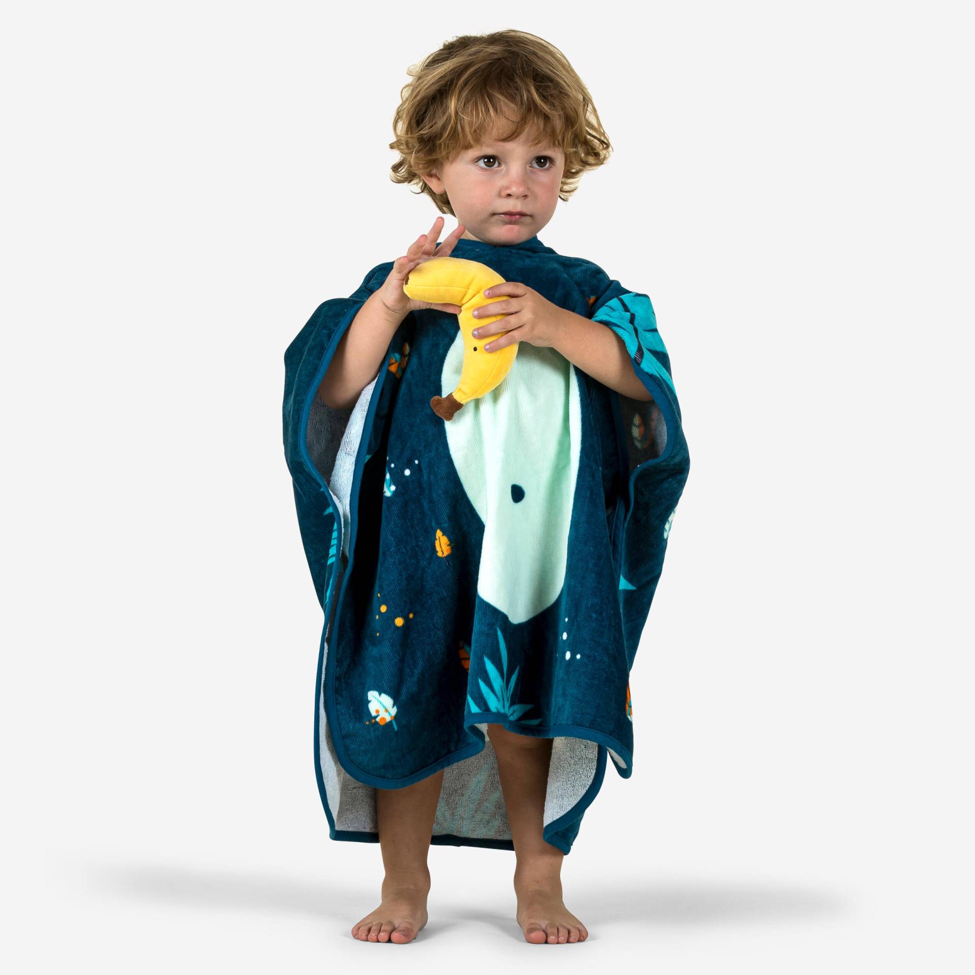 Bade-Poncho Baumwolle Affe Baby dunkelblau Bade-Poncho Baumwolle Affe Baby dunkelblau von NABAIJI