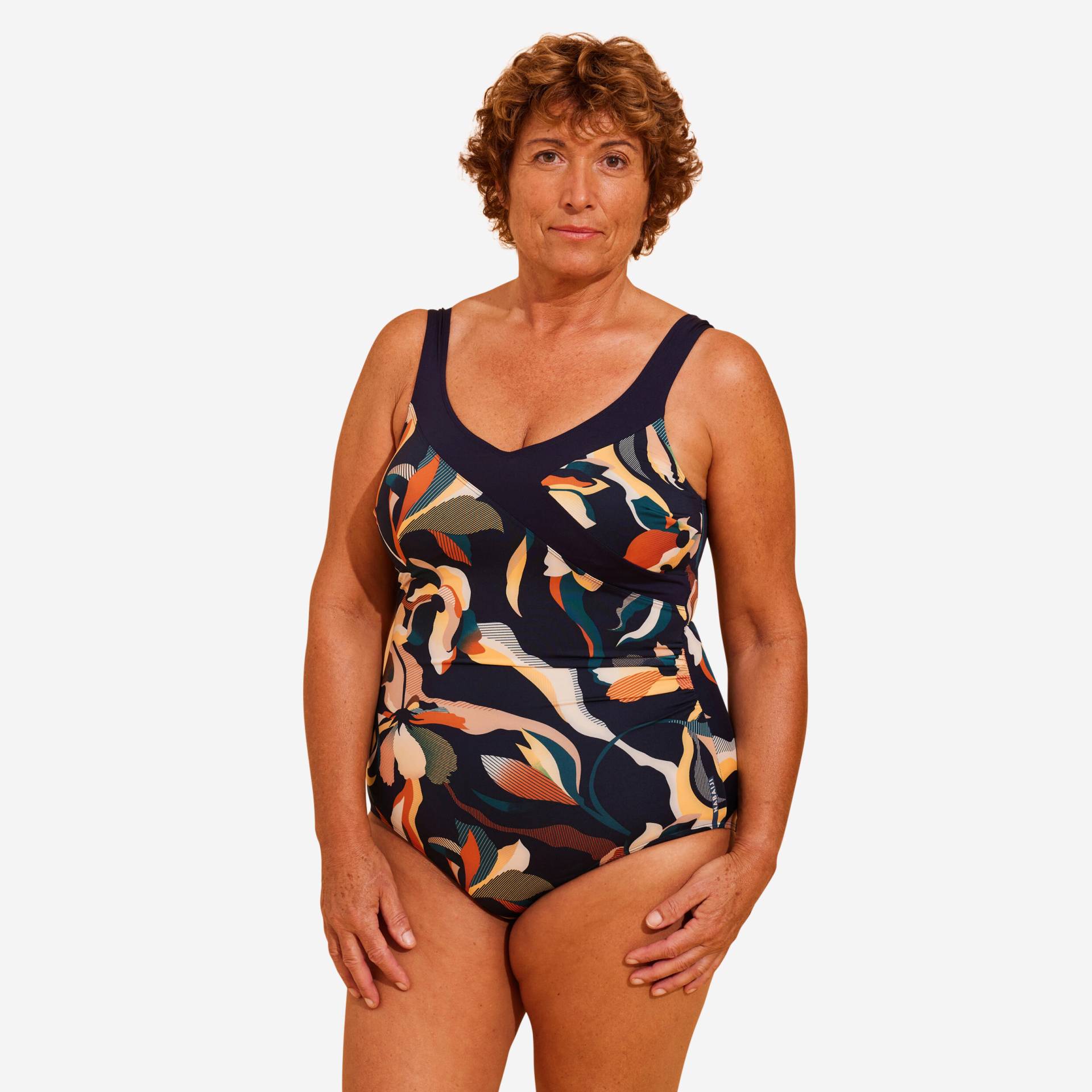 Badeanzug Damen - Karli Flo blau/orange Badeanzug Damen - Karli Flo blau/orange von NABAIJI
