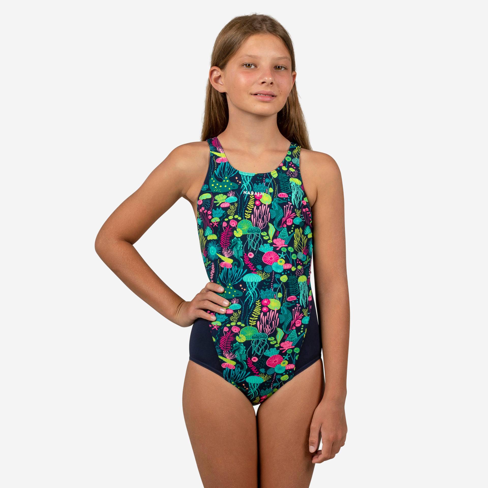 Badeanzug Kamiye Print Alg Mädchen blau/rosa Badeanzug Kamiye Print Alg Mädchen blau/rosa von NABAIJI