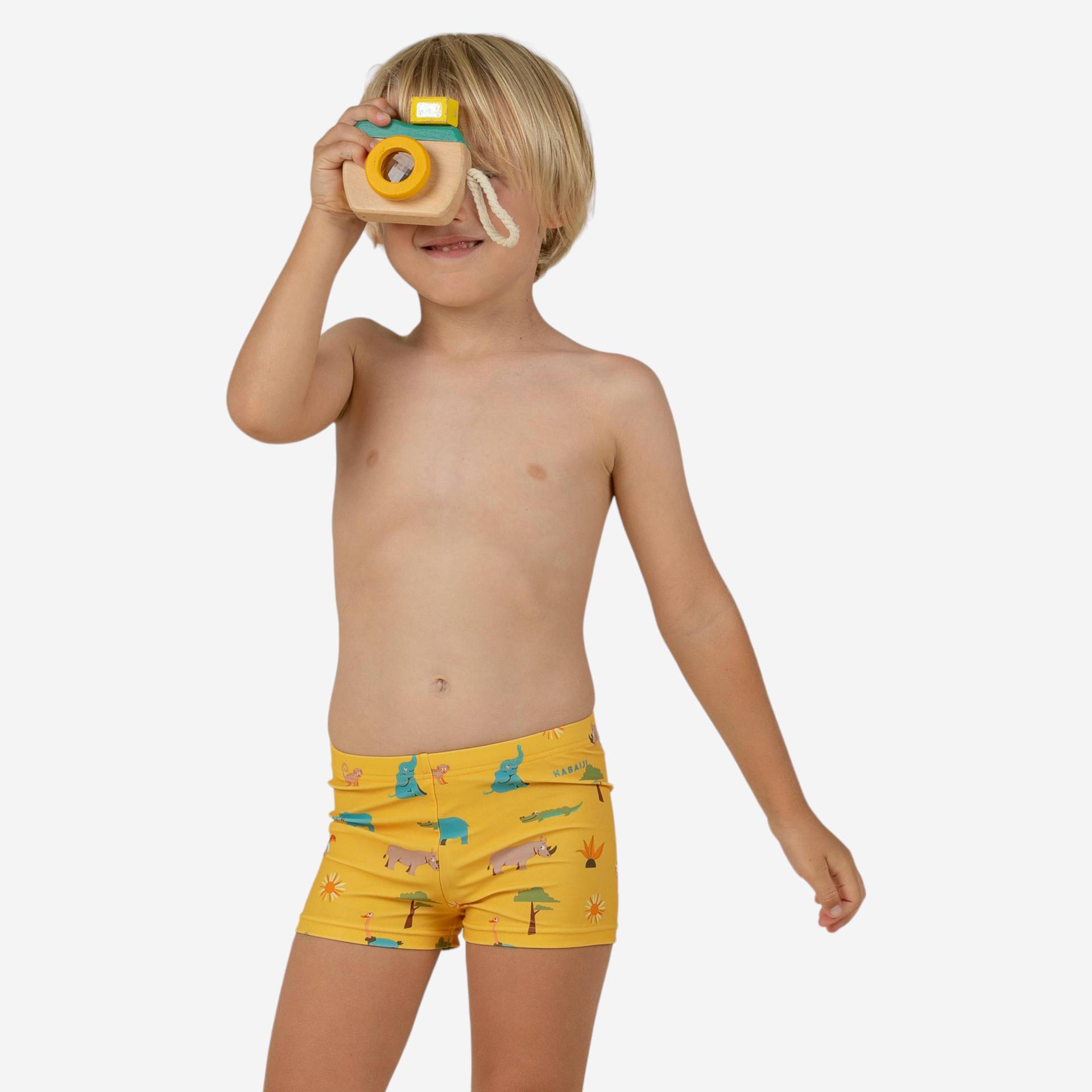 Badehose Boxer Baby/Kinder - Druckmotiv Savanne gelb Badehose Boxer Baby/Kinder - Druckmotiv Savanne gelb von NABAIJI