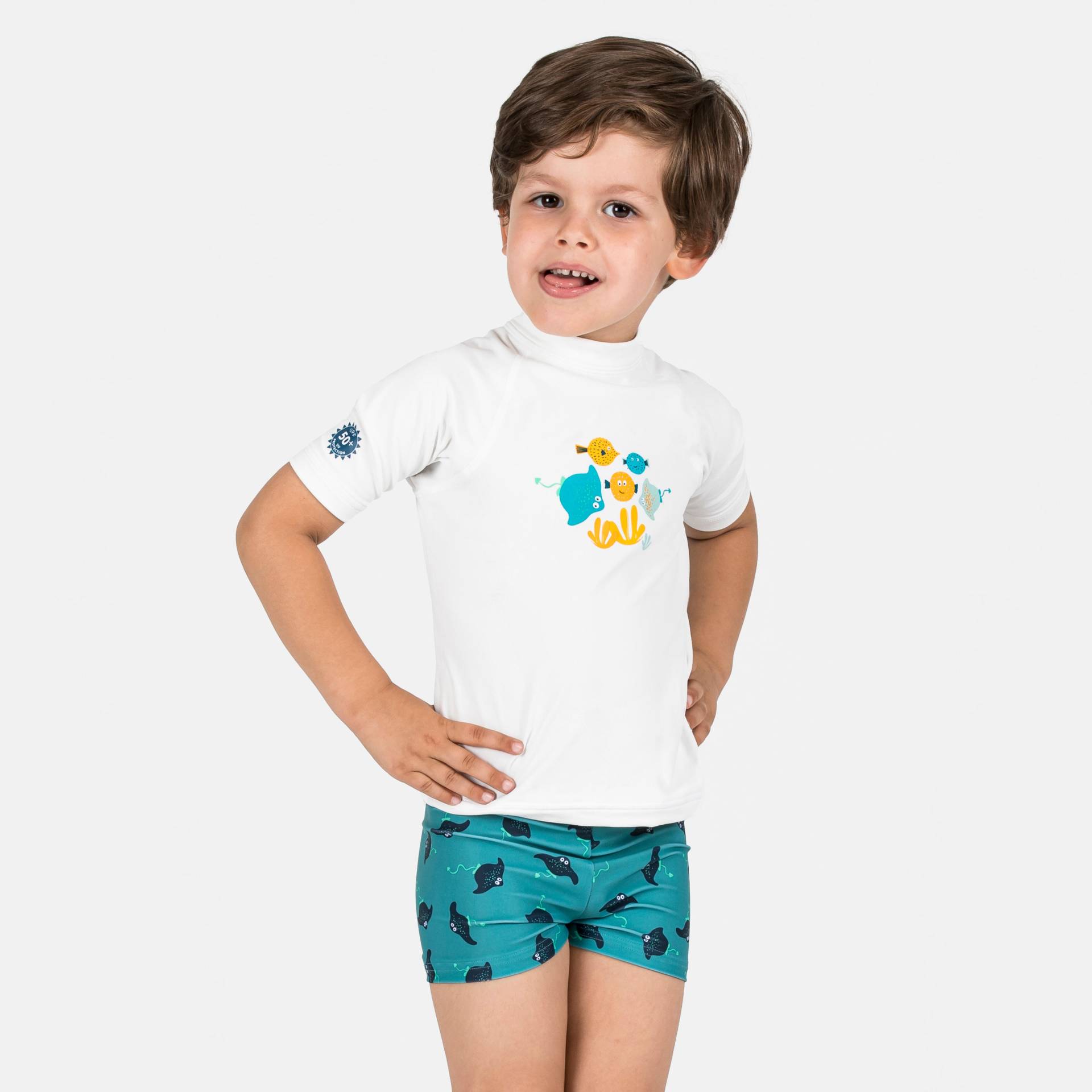 Badehose Boxer Baby/Kleinkind - Titou Manta blau Badehose Boxer Baby/Kleinkind - Titou Manta blau von NABAIJI