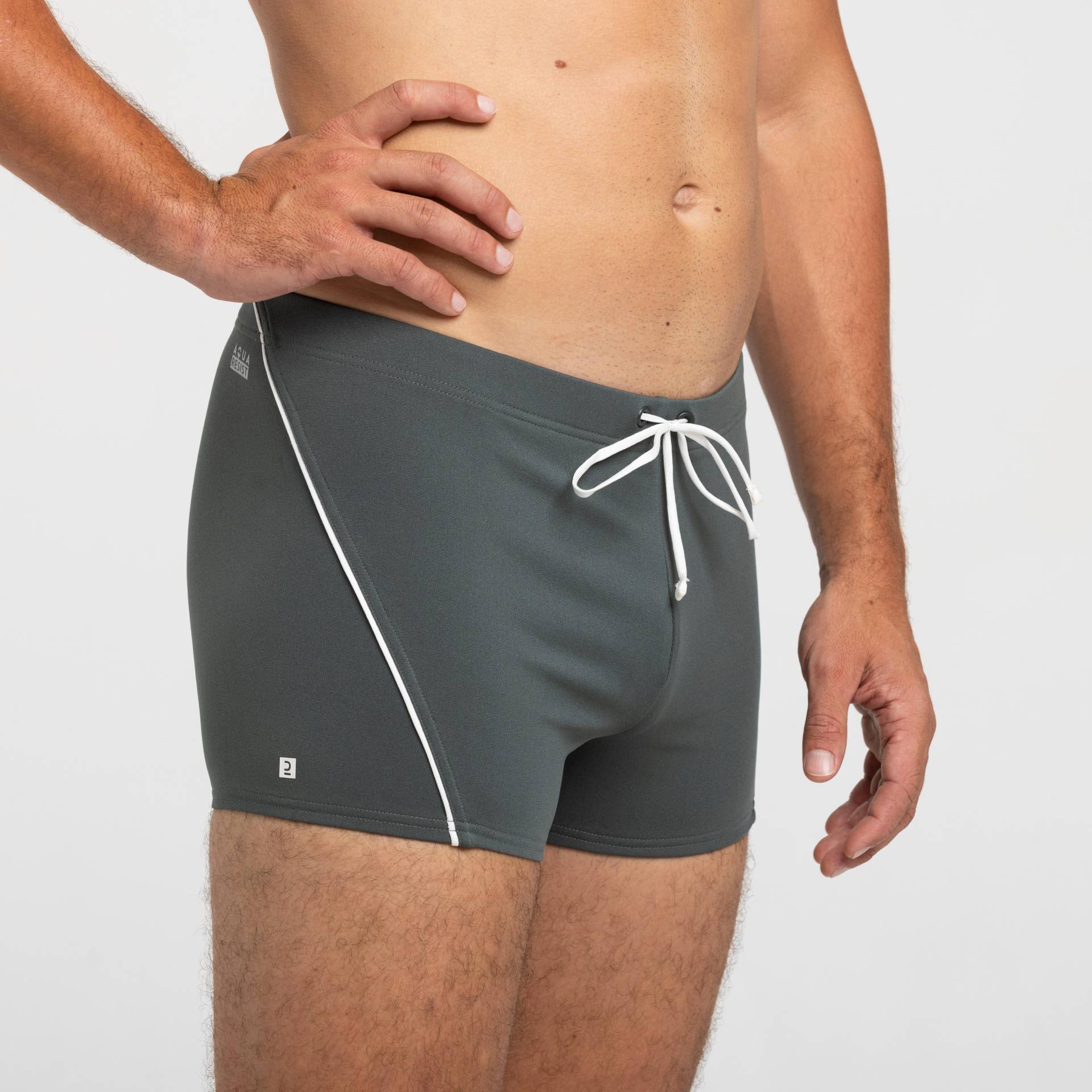 Badehose Boxer Herren - 100 Plus grau von NABAIJI