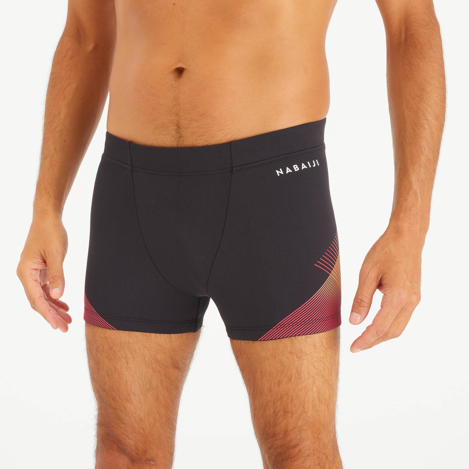 Badehose Boxer Herren - 500 Fiti Tria schwarz/rot Badehose Boxer Herren - 500 Fiti Tria schwarz/rot von NABAIJI