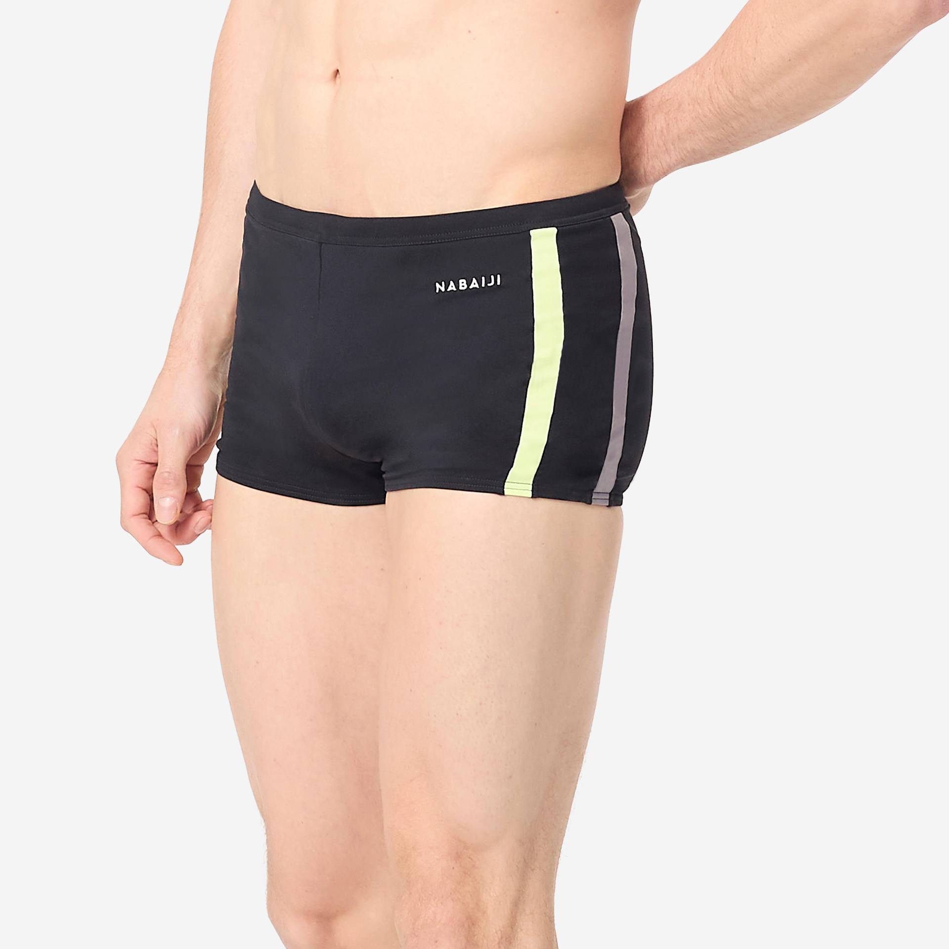 Badehose Boxer Herren Negombo - schwarz/gelb von NABAIJI