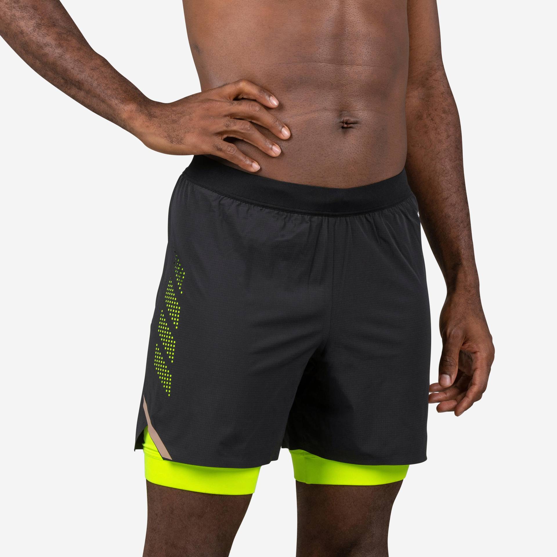 Badehose Herren Jammer - 500 Fiti schwarz/gelb/beige Badehose Herren Jammer - 500 Fiti schwarz/gelb/beige von NABAIJI