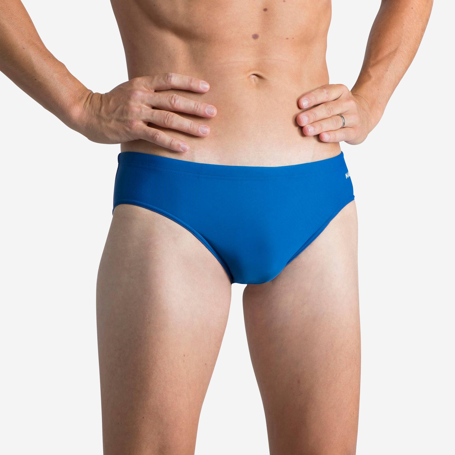 Badehose Slip Herren - 100 Basic blau von NABAIJI