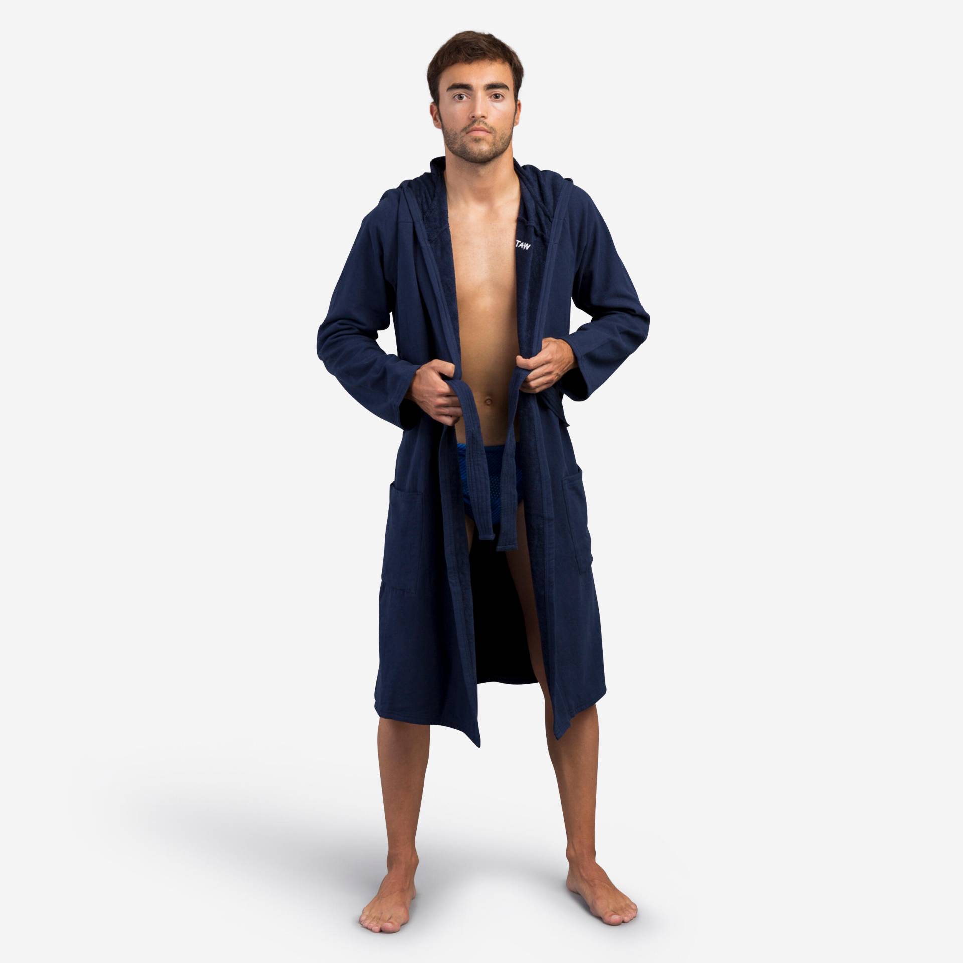 Bademantel Bio-Baumwolle Herren dunkelblau Bademantel Bio-Baumwolle Herren dunkelblau von NABAIJI