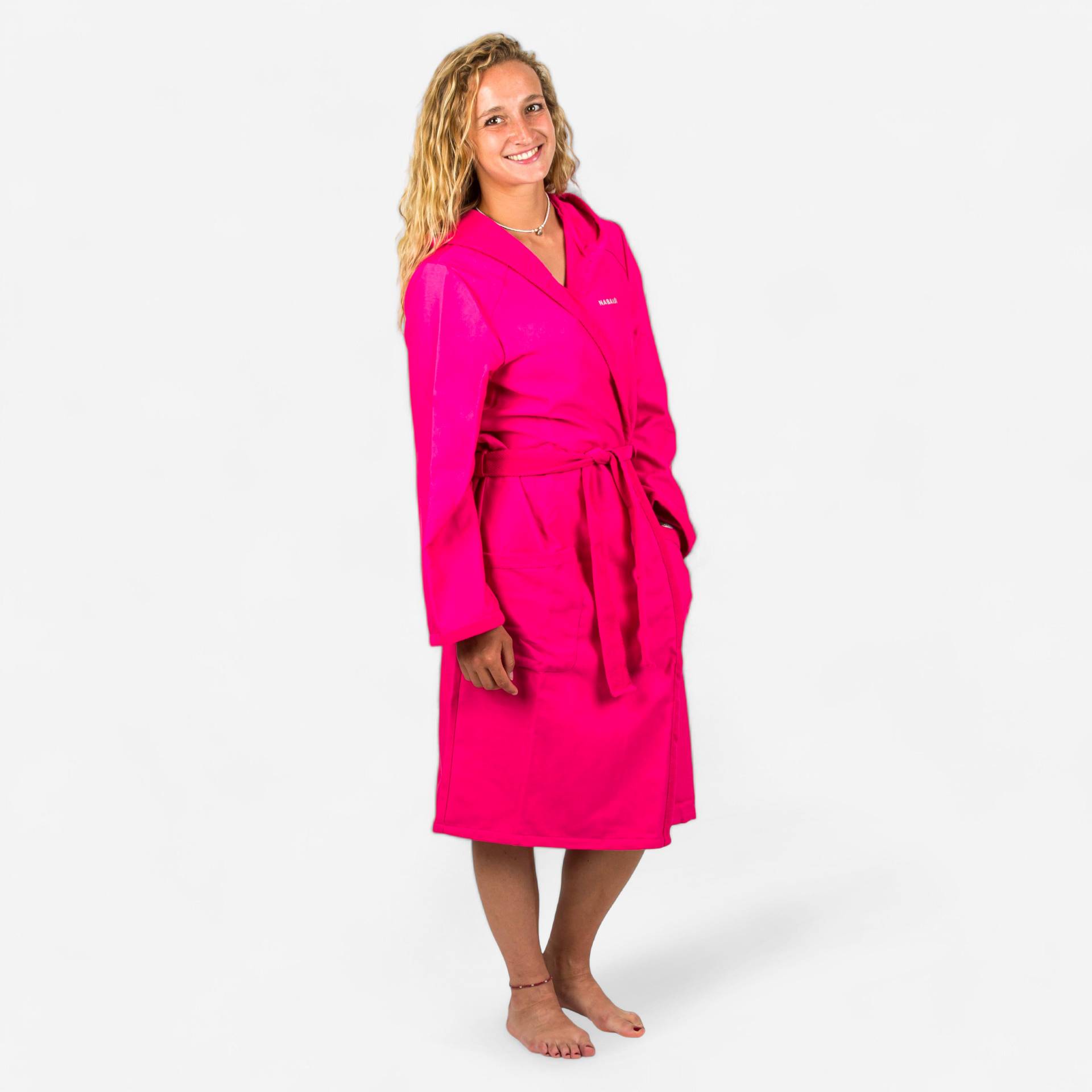 Bademantel Damen kompakt Kapuze Mikrofaser - rosa Bademantel Damen kompakt Kapuze Mikrofaser - rosa von NABAIJI