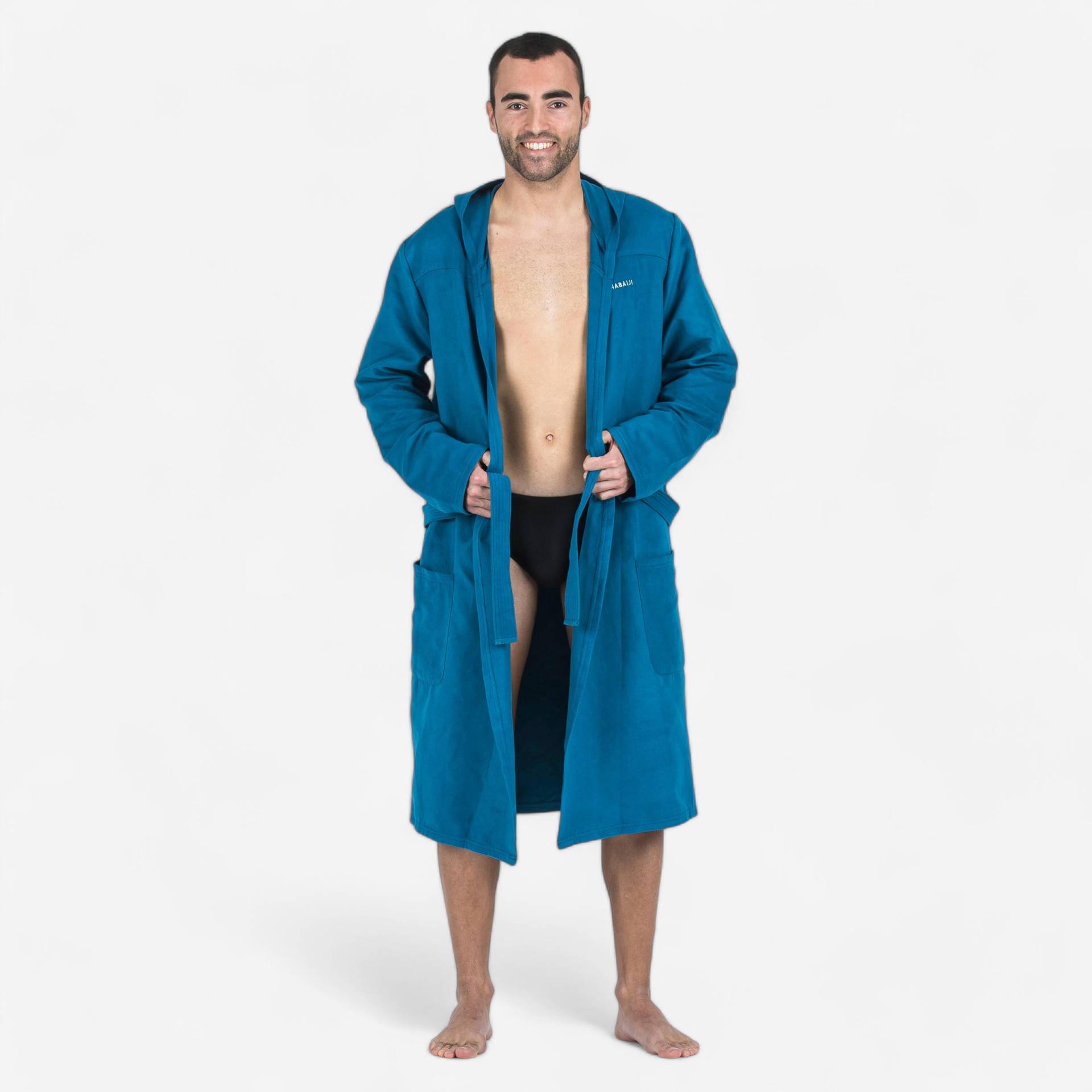 Bademantel Mikrofaser Herren Kapuze kompakt - dunkelblau Bademantel Mikrofaser Herren Kapuze kompakt - dunkelblau von NABAIJI