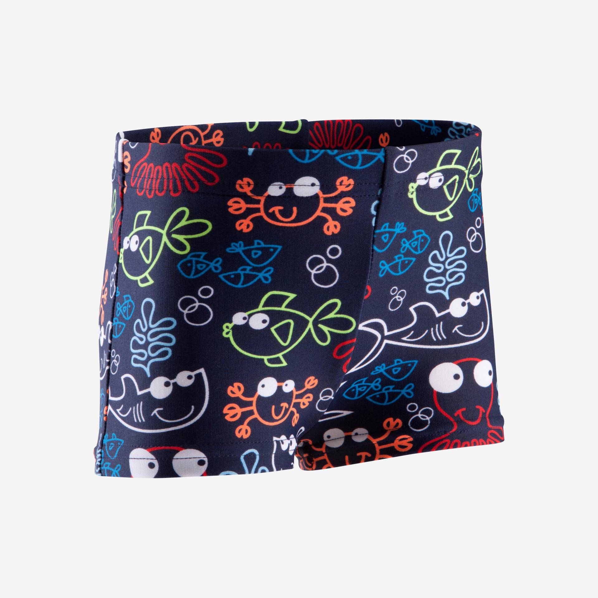 Boxer-Badehose Babys/Kleinkinder - Fish-Print blau von NABAIJI