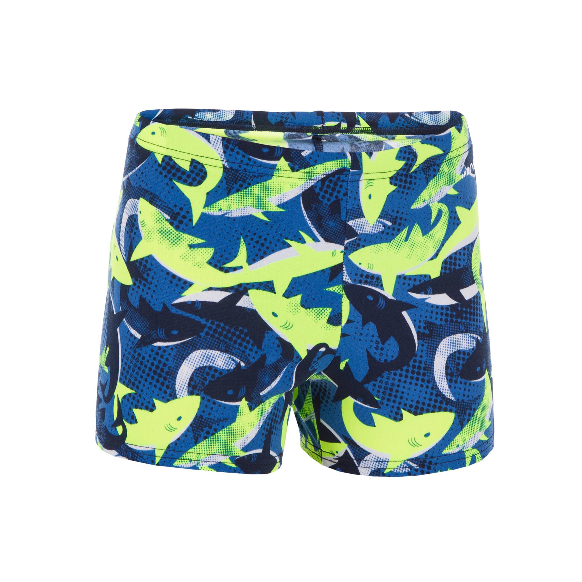 Boxer-Badehose Jungen - Fitib blau/neongelb Boxer-Badehose Jungen - Fitib blau/neongelb von NABAIJI
