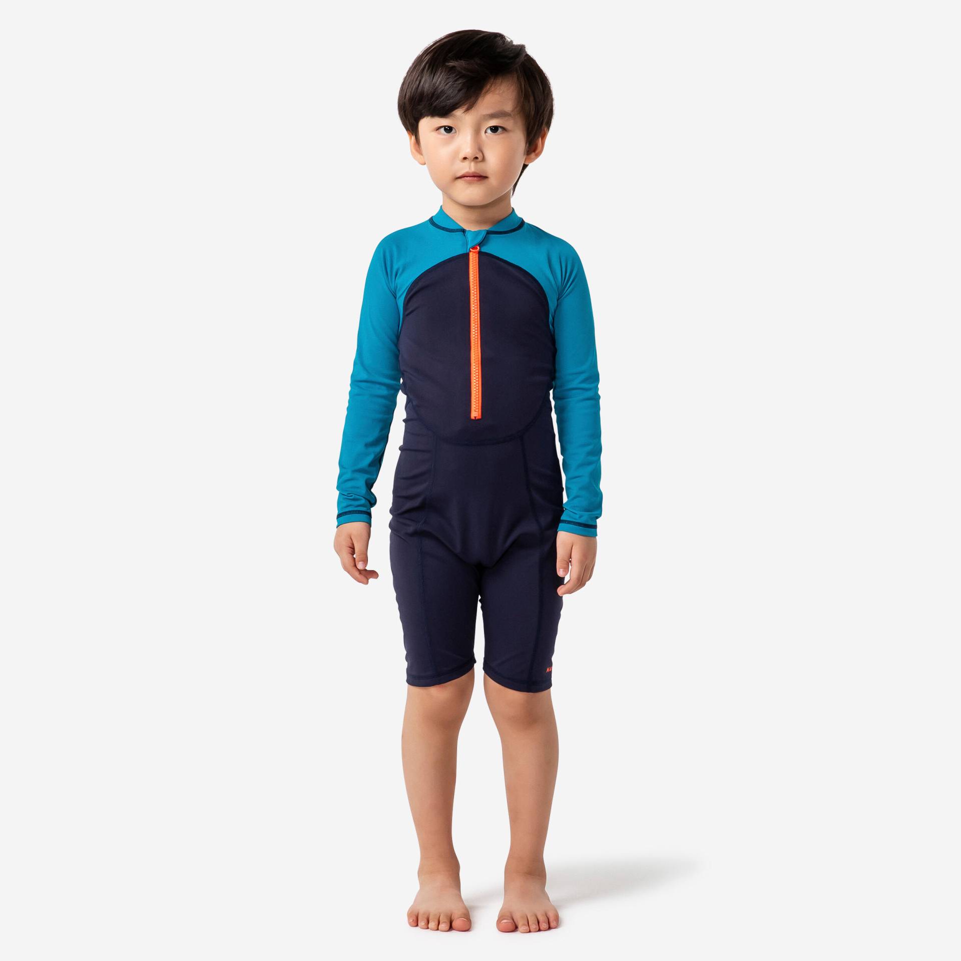 Schwimmanzug Jungen langarm - Shorty 100 blau von NABAIJI