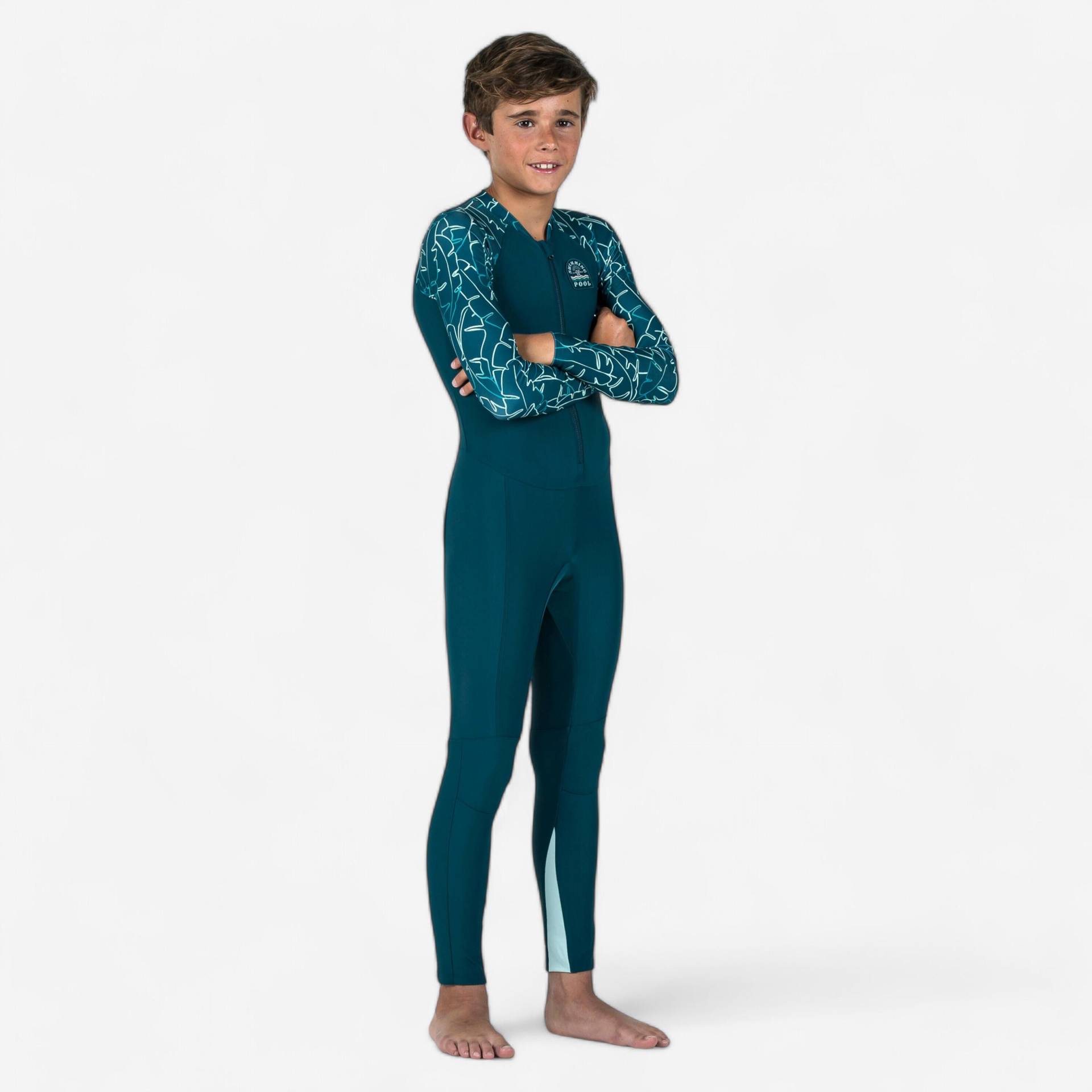 Schwimmanzug lang Jungen UV-Schutz - 100 Bana grün von NABAIJI