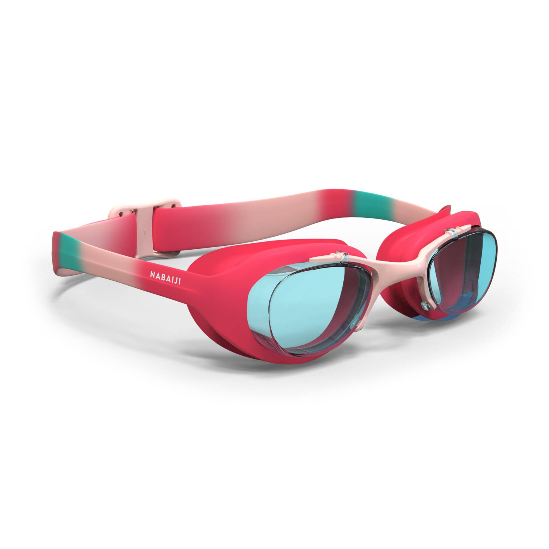 Schwimmbrille Kinder klar - XBase rosa/blau von NABAIJI