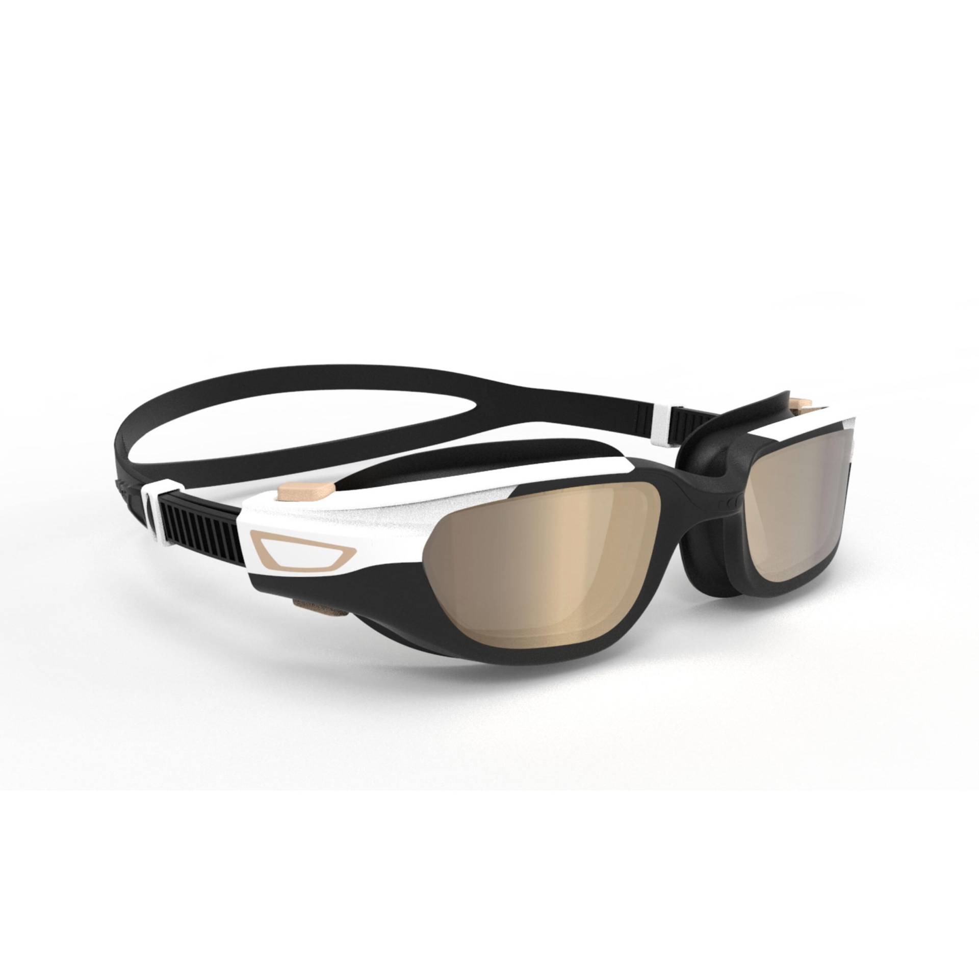 Schwimmbrille grosse Grösse verspiegelt - Spirit schwarz/beige/weiss Schwimmbrille grosse Grösse verspiegelt - Spirit schwarz/beige/weiss von NABAIJI
